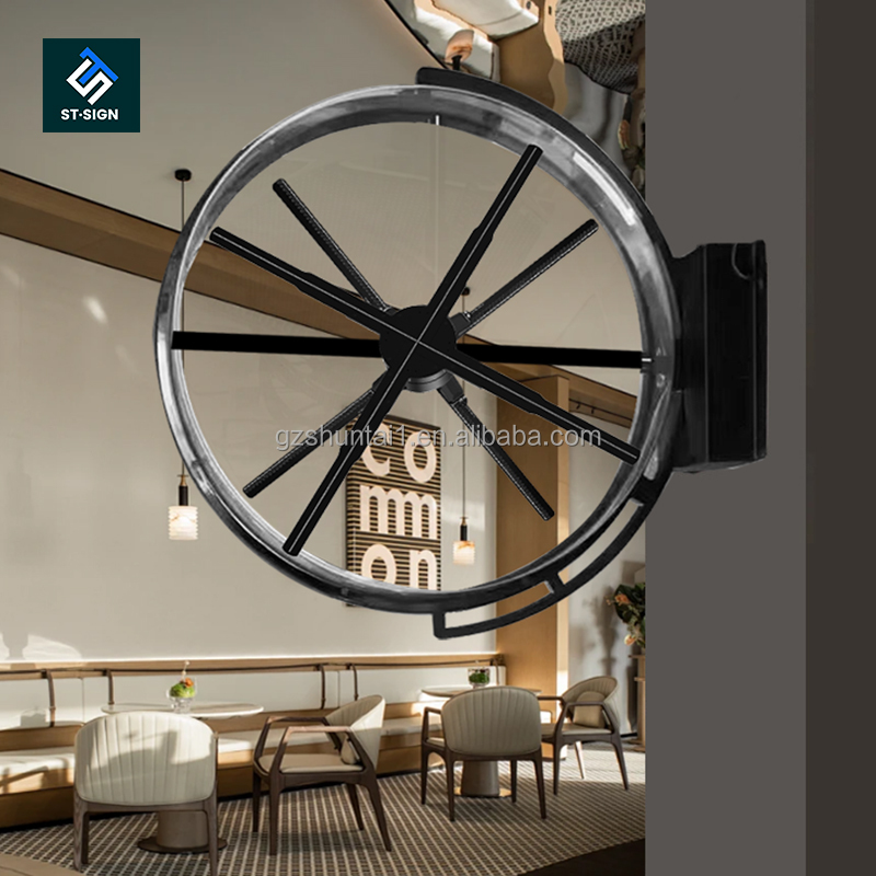 Outdoor Lighting Install - Customized 3D Hologram Fan Outdoor Light