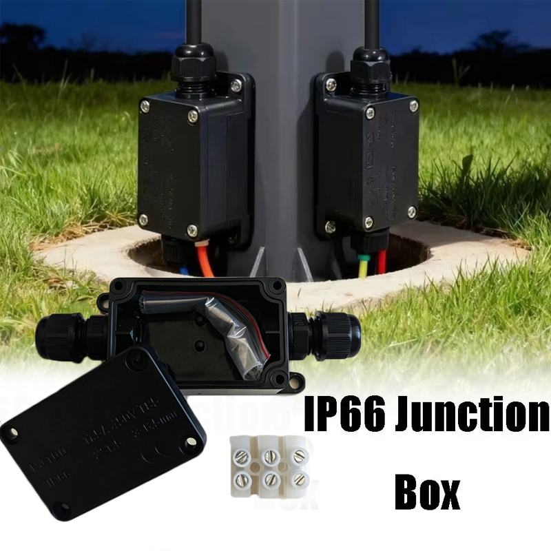 Outdoor Lighting Junction - 1pc 2 Way Outdoor Waterproof IP66