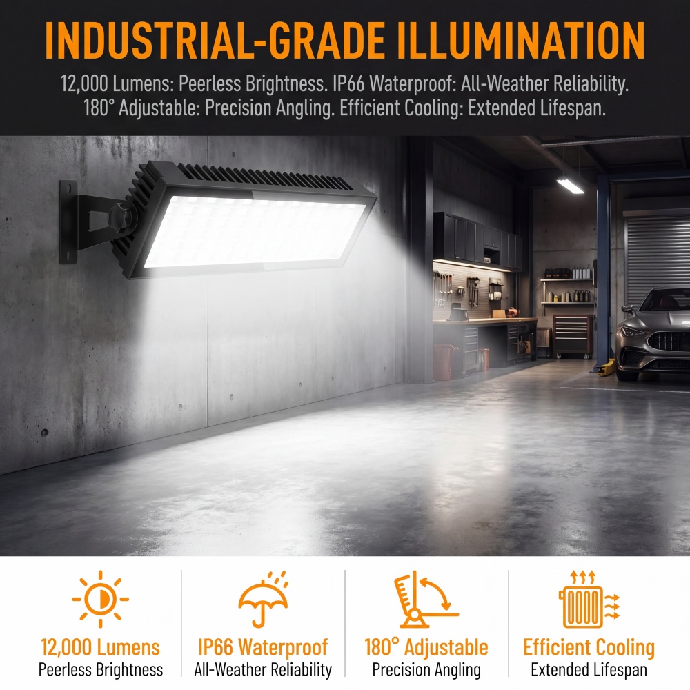 LED Shop Lights, 144W 12000LM  - Outdoor Lighting No Outlet ulasan dan harga