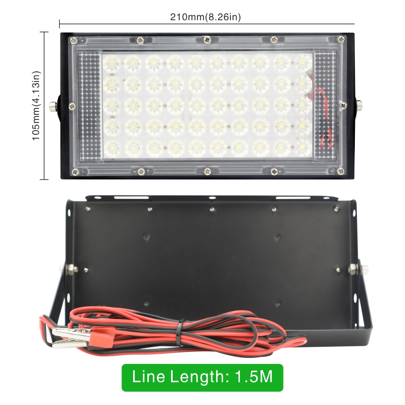 DC 12V-85V 50W Led Flood Light - Outdoor Lighting Volt ulasan dan harga