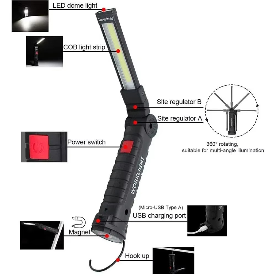 Portable LED Flashlight with M - Outdoor Lighting Ideas ulasan dan harga