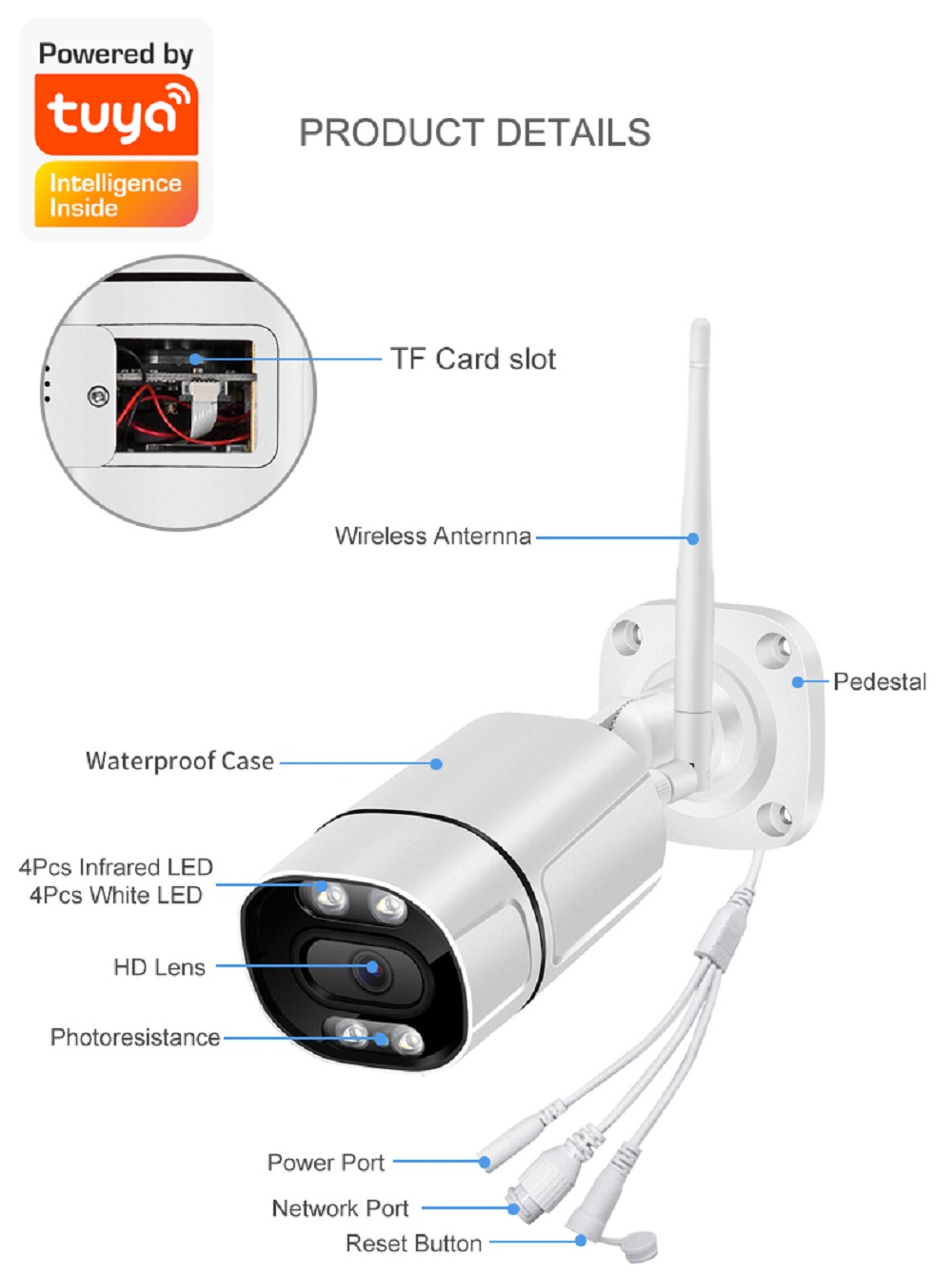 Tuya APP  2MP 1080P Outdoor Wa - Outdoor Lighting No Electricity ulasan dan harga