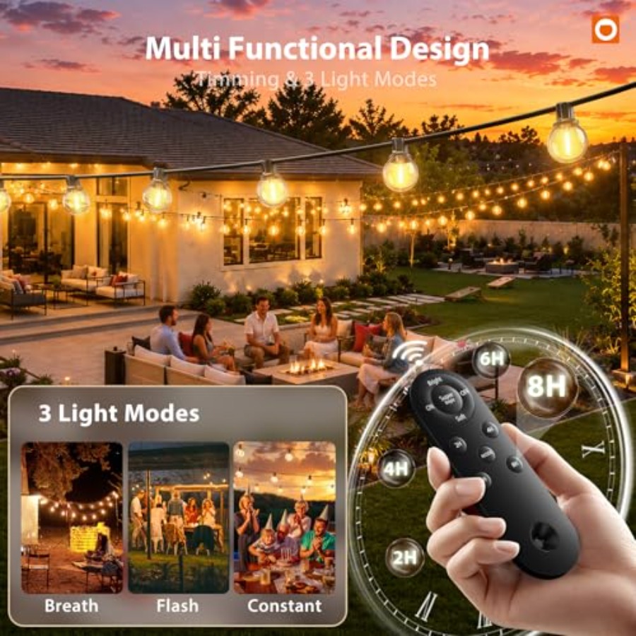 198Feet Solar String Lights Ou - Outdoor Lighting Install ulasan dan harga