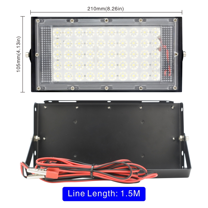 DC 12V-85V 50W Led Flood Light - Outdoor Lighting Volt ulasan dan harga