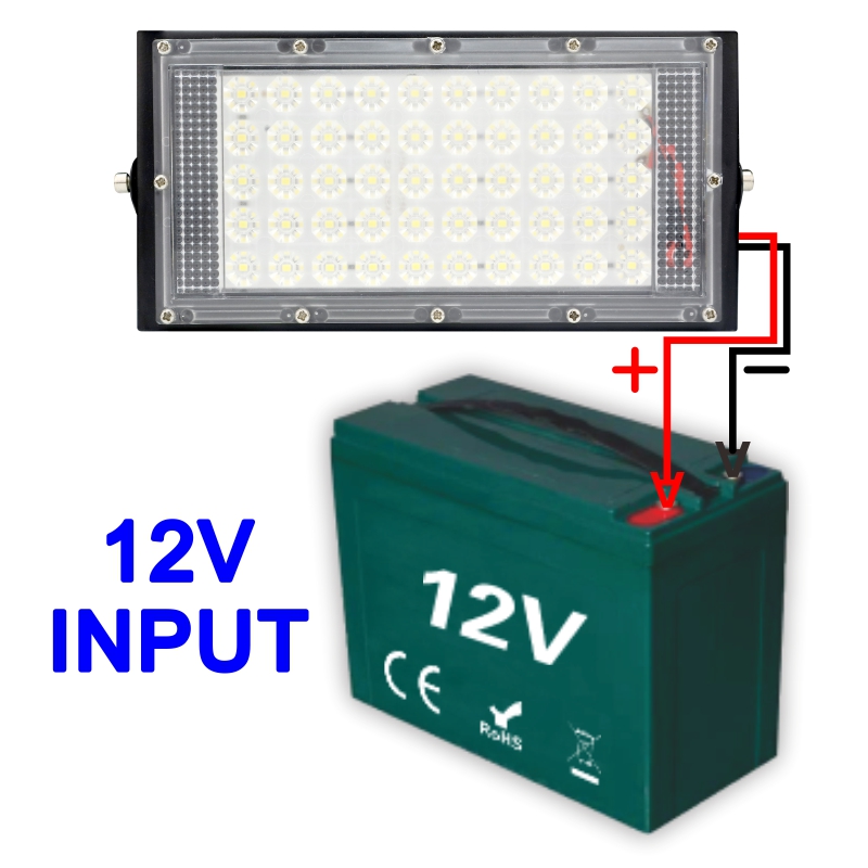 DC 12V-85V 50W Led Flood Light - Outdoor Lighting Volt ulasan dan harga
