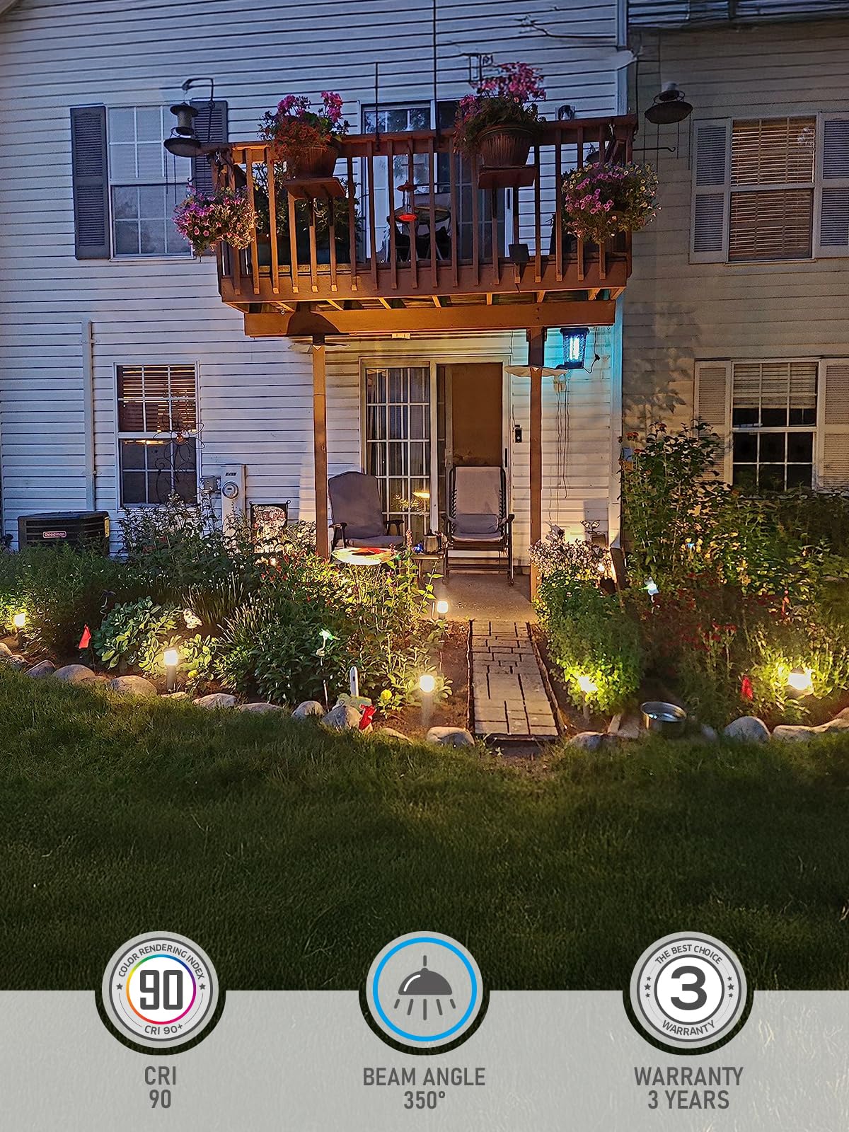 8Pcs LED Outdoor Garden Lawn L - Outdoor Lighting Install ulasan dan harga