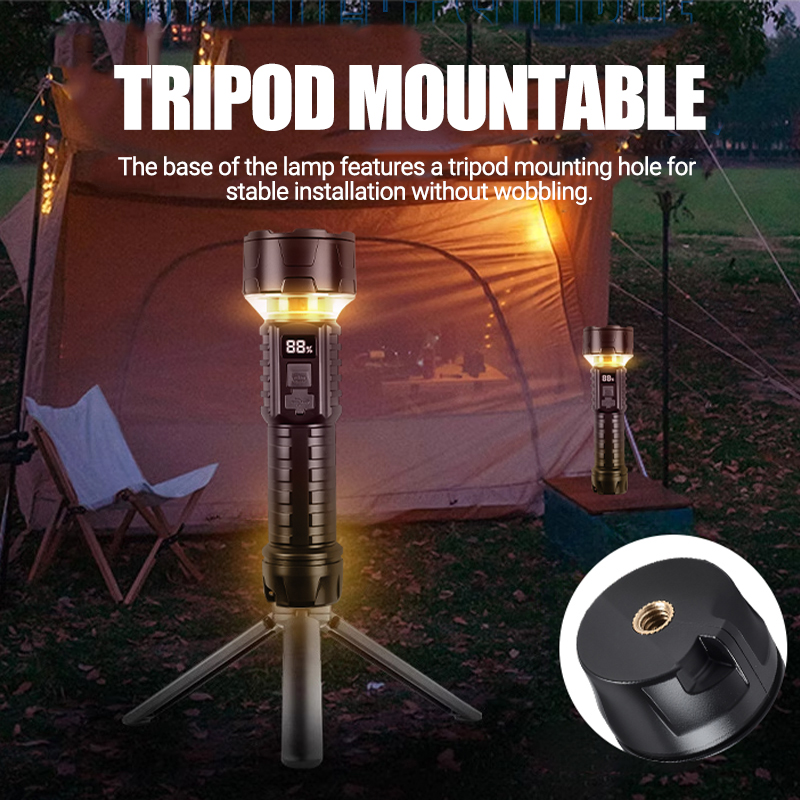 COB LED Flashlight Rechargeabl - Outdoor Lighting Install ulasan dan harga
