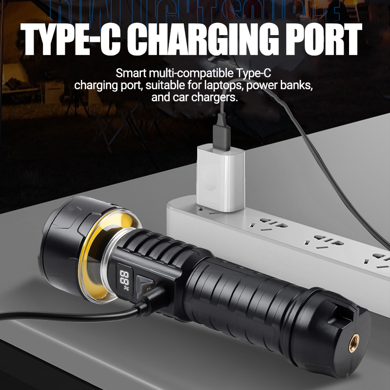 COB LED Flashlight Rechargeabl - Outdoor Lighting Install ulasan dan harga