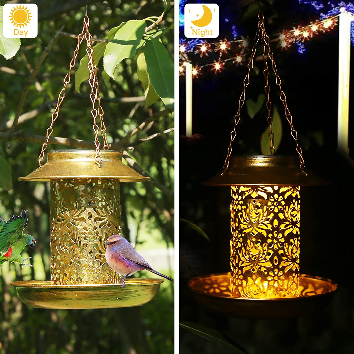 Solar Bird Feeder Metal Outdoo - Outdoor Lighting Ideas For Backyard ulasan dan harga
