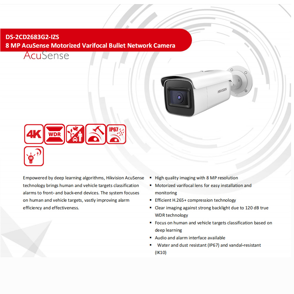 HIkvision DS-2CD2683G2-IZS 8MP - Outdoor Lighting No Electricity ulasan dan harga