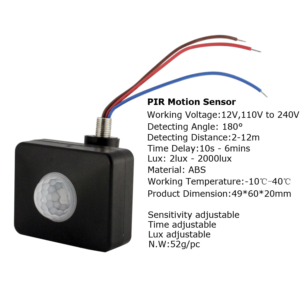 220V PIR Motion Sensor 12V Inf - Outdoor Lighting Volt ulasan dan harga