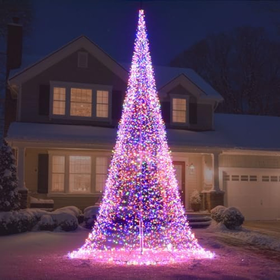 Outdoor Flagpole LED Christmas - Outdoor Lighting Install ulasan dan harga