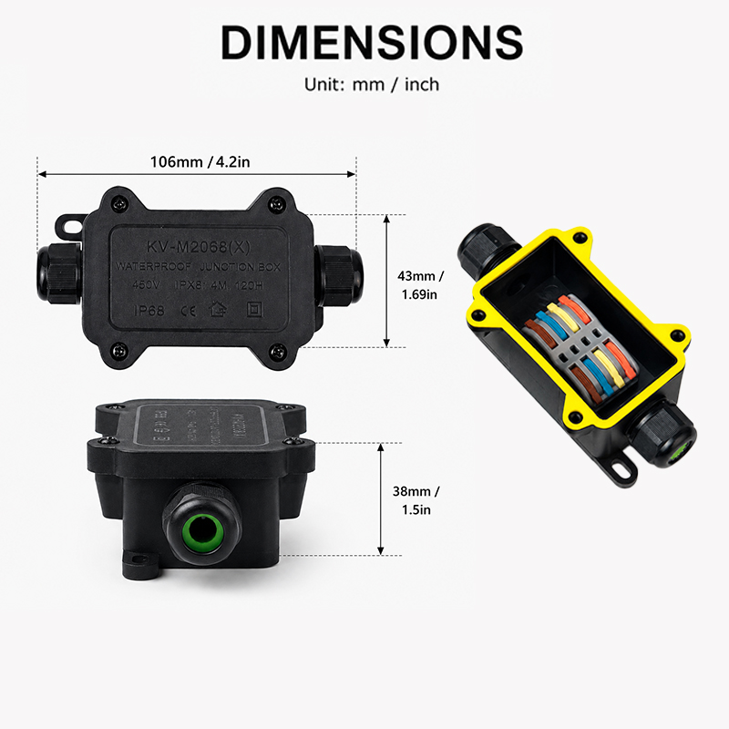 IP68 Waterproof Junction Box 2 - Outdoor Lighting Junction ulasan dan harga