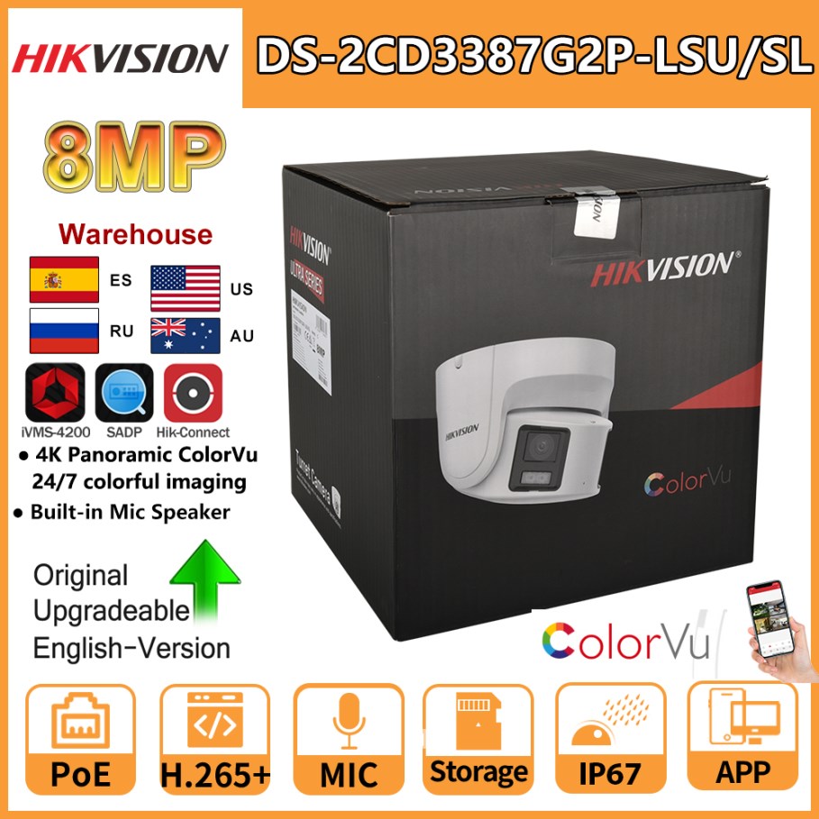 Hikvision DS-2CD3387G2P-LSU/SL - Outdoor Lighting No Electricity ulasan dan harga