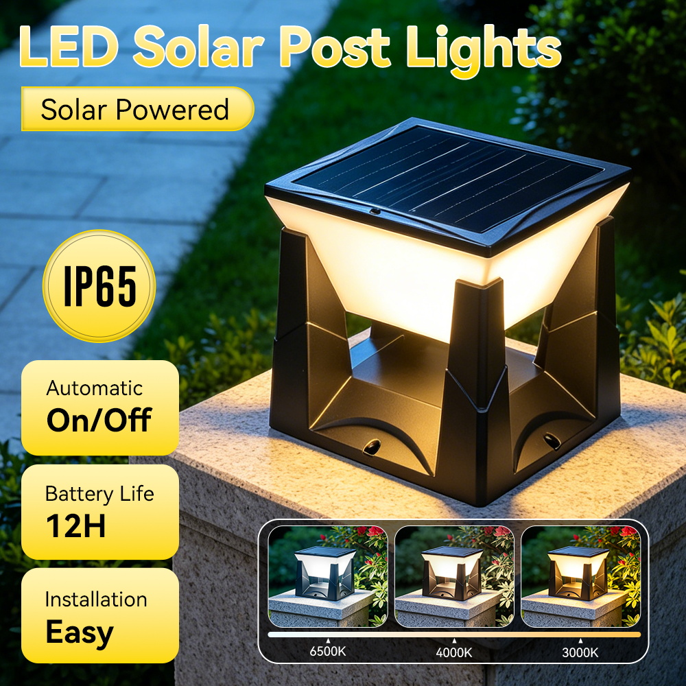 Waterproof LED Solar Pillar La - Outdoor Lighting Install ulasan dan harga
