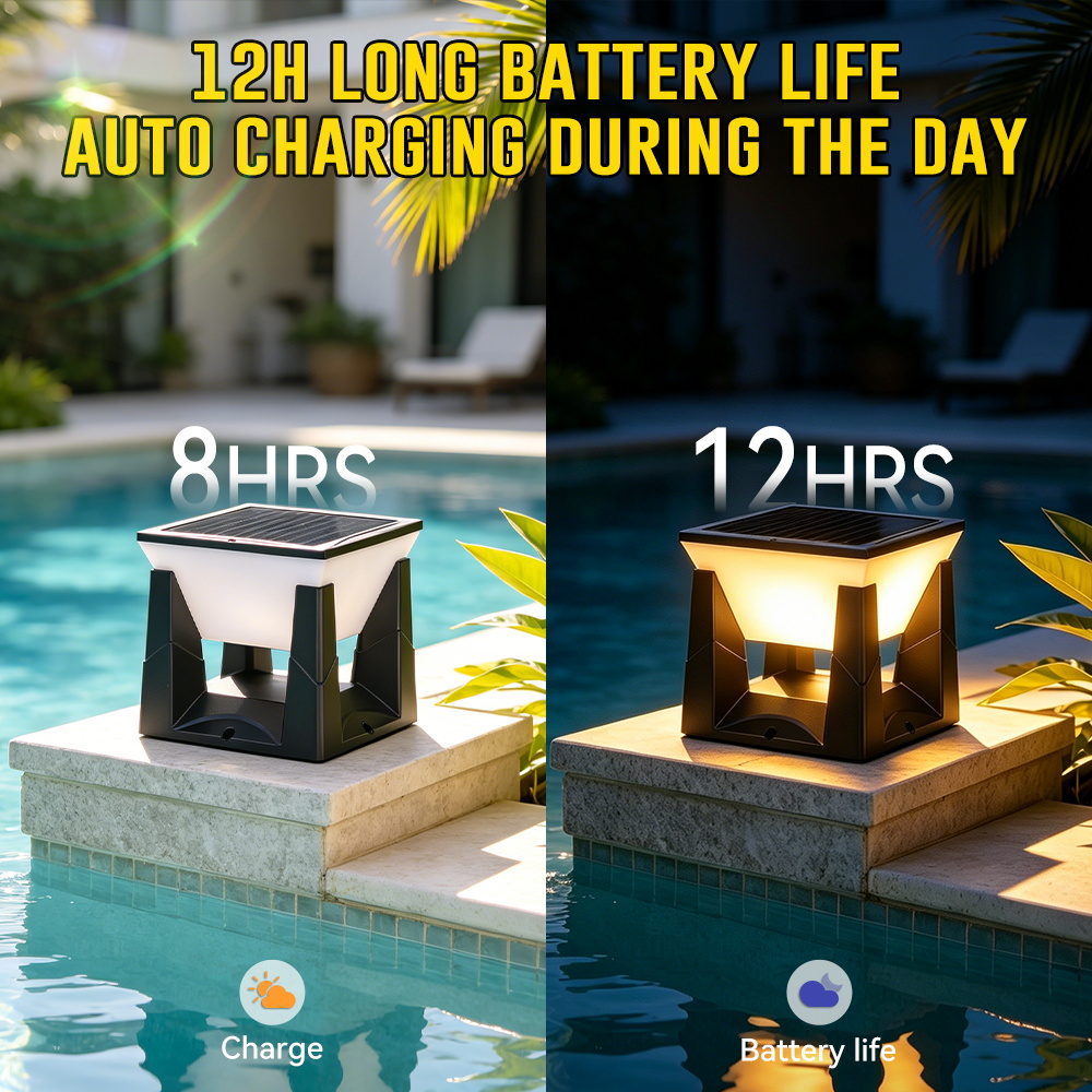 Waterproof LED Solar Pillar La - Outdoor Lighting Install ulasan dan harga