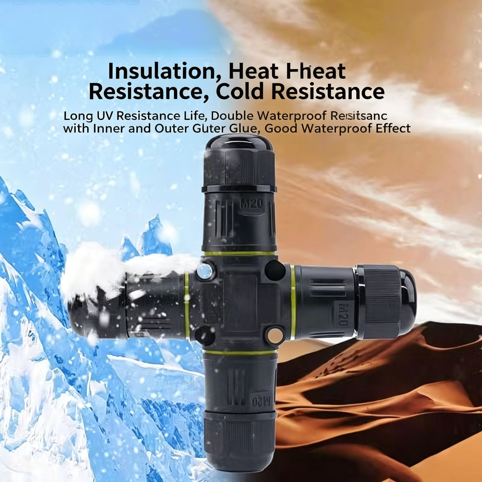 IP68 4-Way Cross Waterproof Co - Outdoor Lighting Junction ulasan dan harga